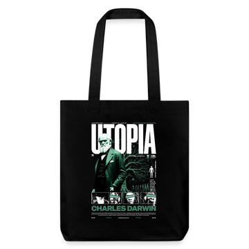 DARWIN x UTOPIA * Tote bag épais recyclé foncé - noir