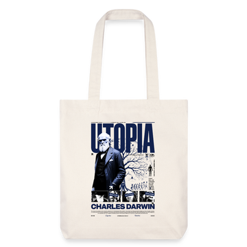 DARWIN x UTOPIA * Tote bag épais recyclé Bleu - blanc cassé