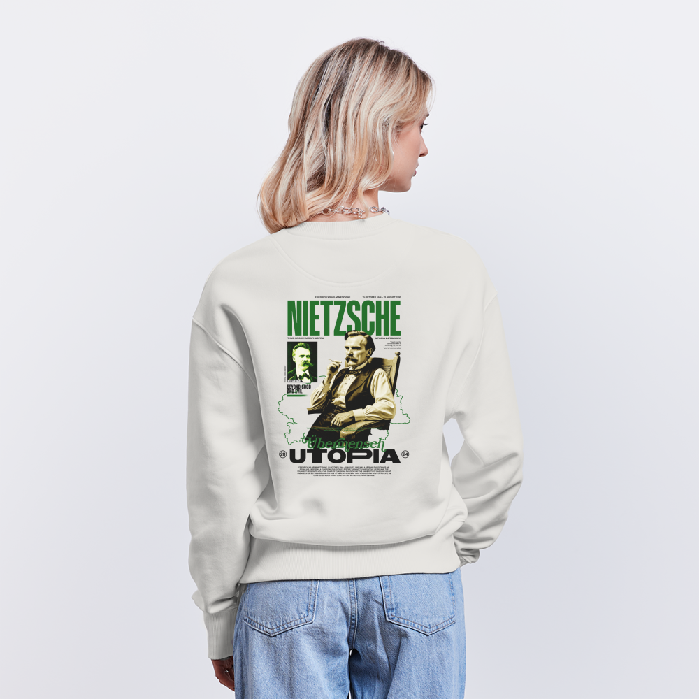 NIETZSCHE x UTOPIA [Oversize SWEAT - Light] - OFF WHITE