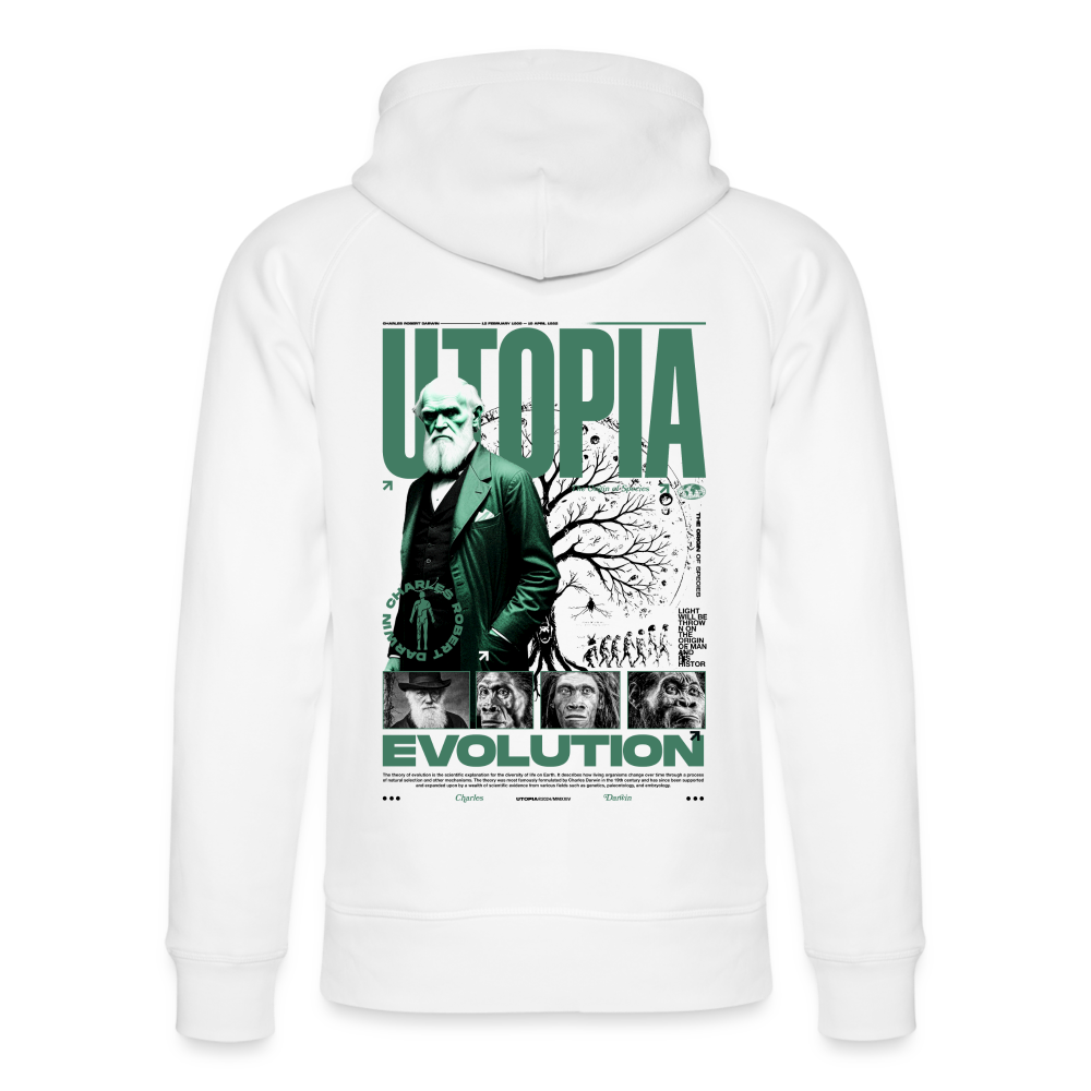DARWIN x UTOPIA [Hoodie - Green White] - blanc
