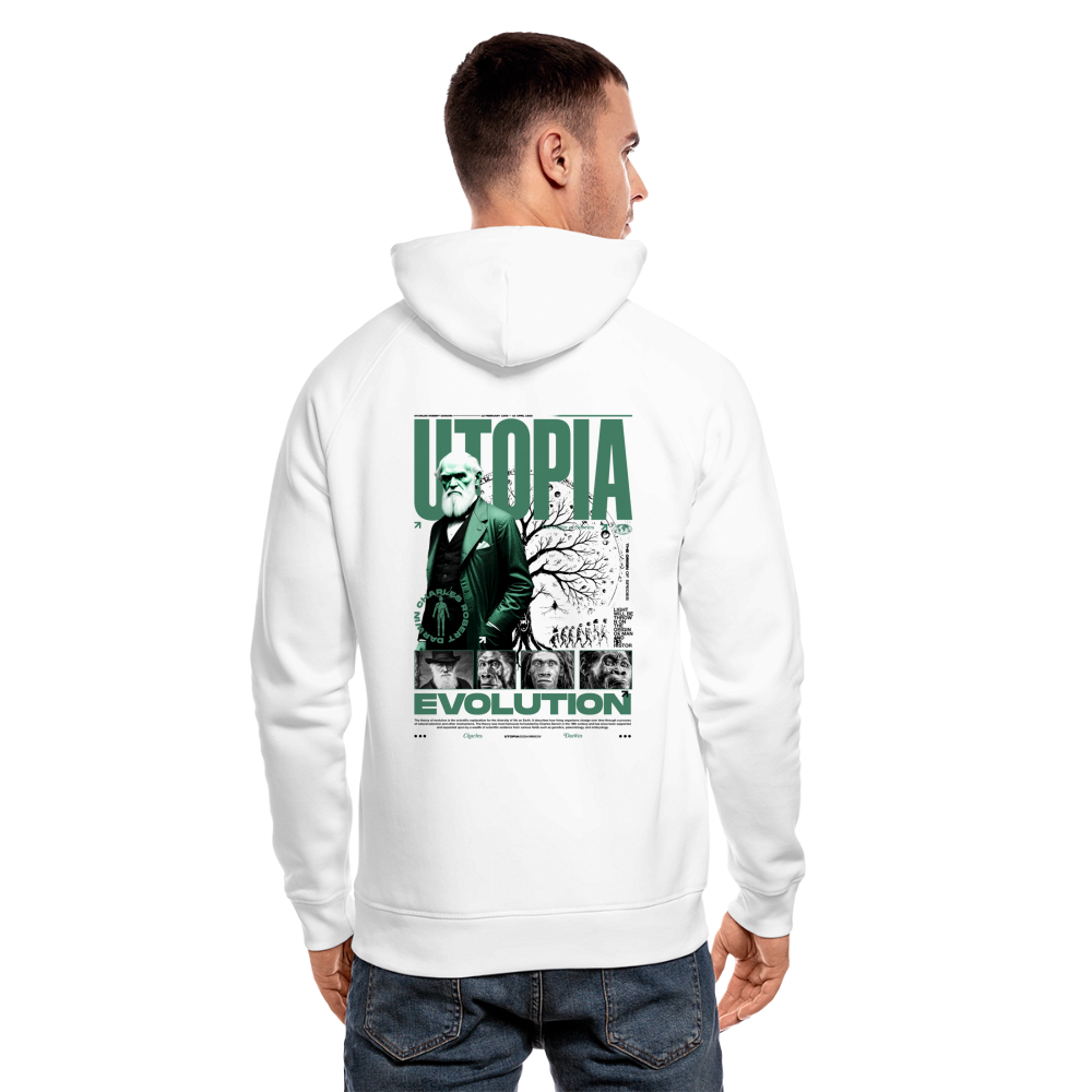 DARWIN x UTOPIA [Hoodie - Green White] - blanc