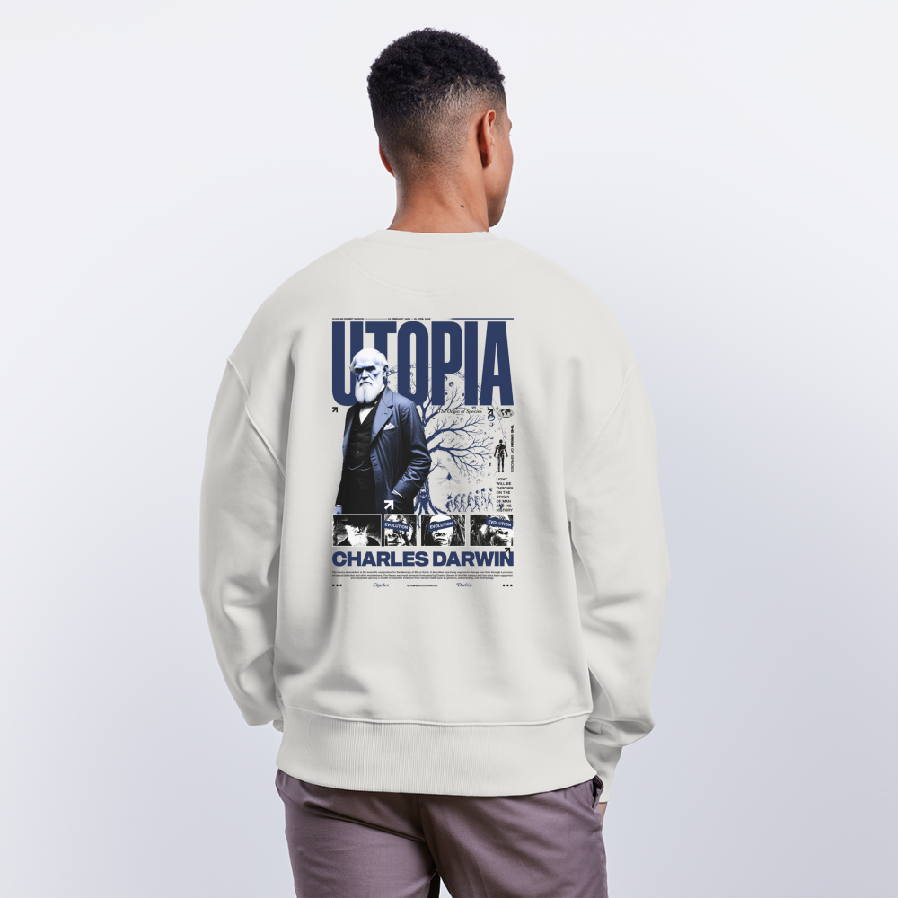 DARWIN x UTOPIA [Oversize SWEAT - Light] - OFF WHITE