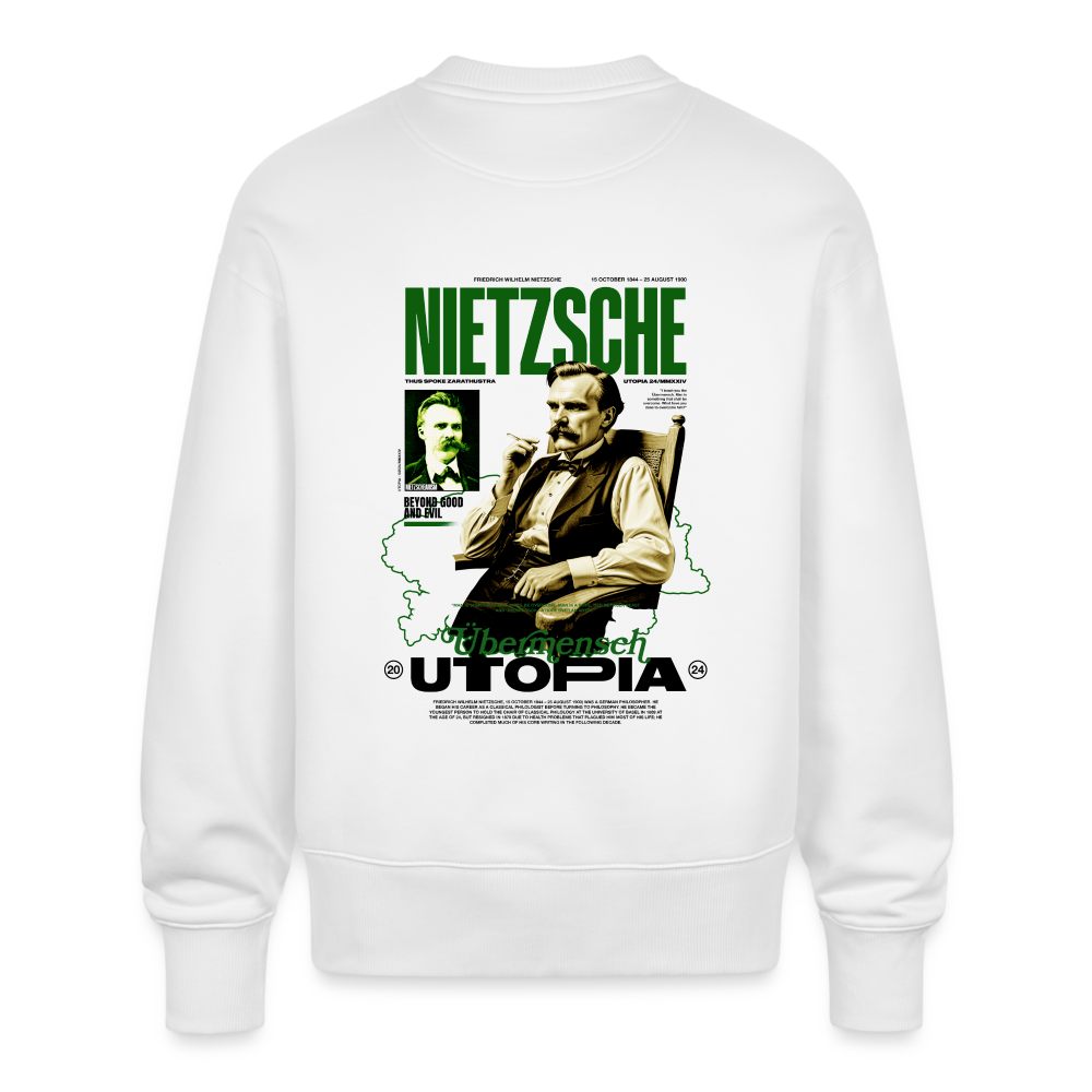 NIETZSCHE x UTOPIA [Oversize SWEAT - Light] - blanc