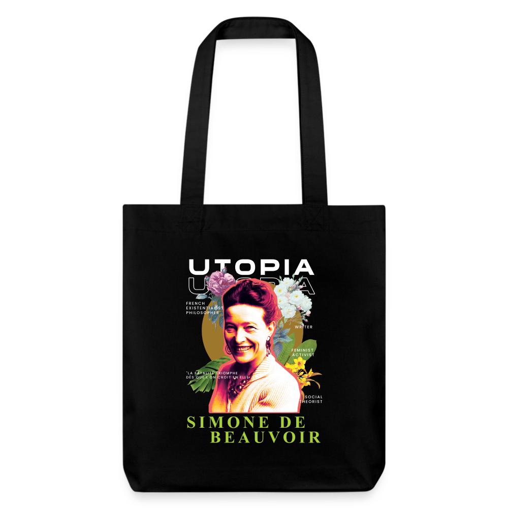 BEAUVOIR x UTOPIA * Tote bag épais recyclé - noir