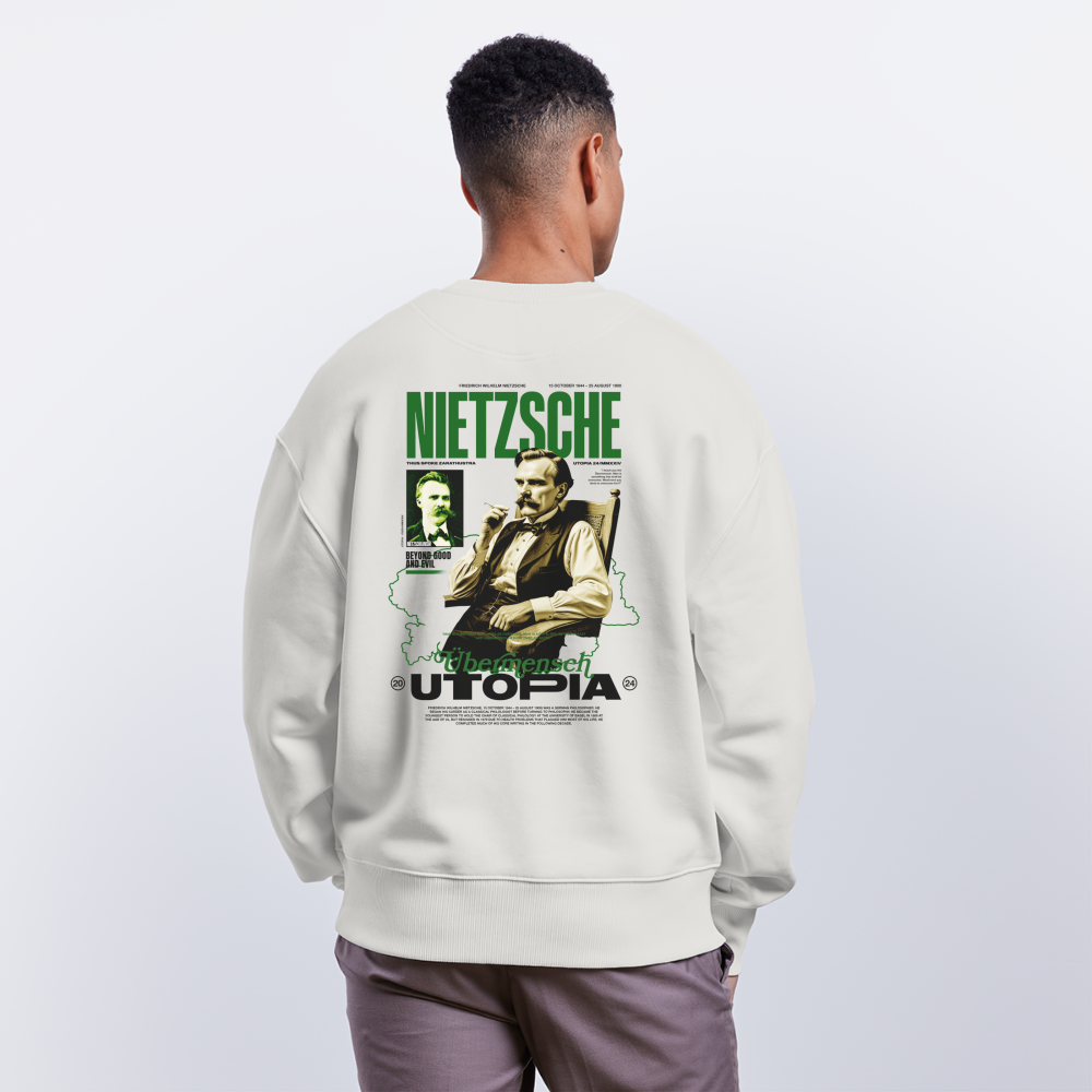 NIETZSCHE x UTOPIA [Oversize SWEAT - Light] - OFF WHITE