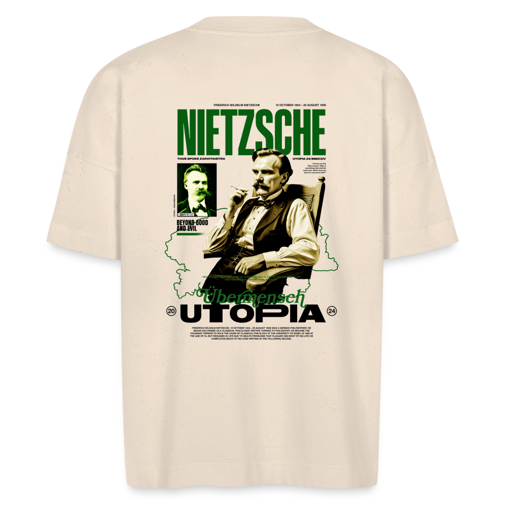 NIETZSCHE x UTOPIA - Oversize T - blanc cassé