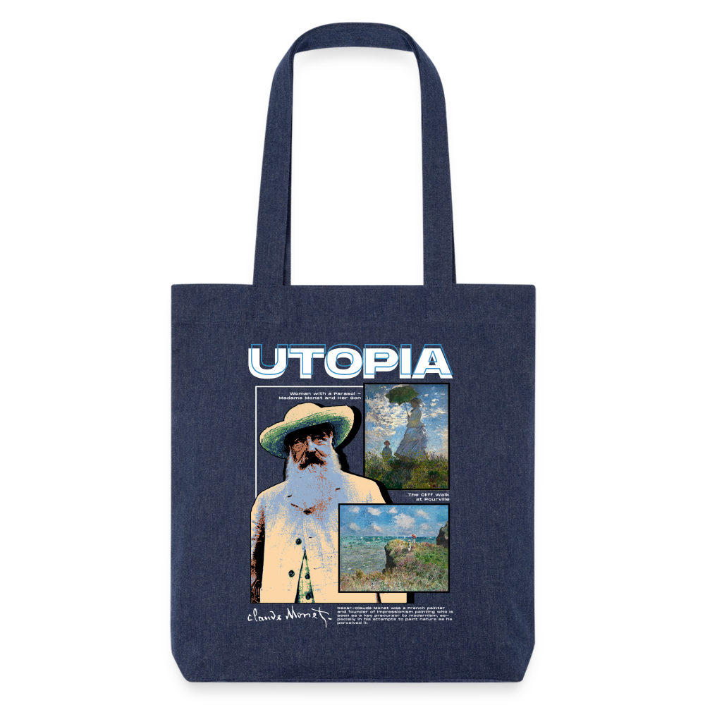 MONET x UTOPIA * Tote bag épais recyclé - mélange bleu